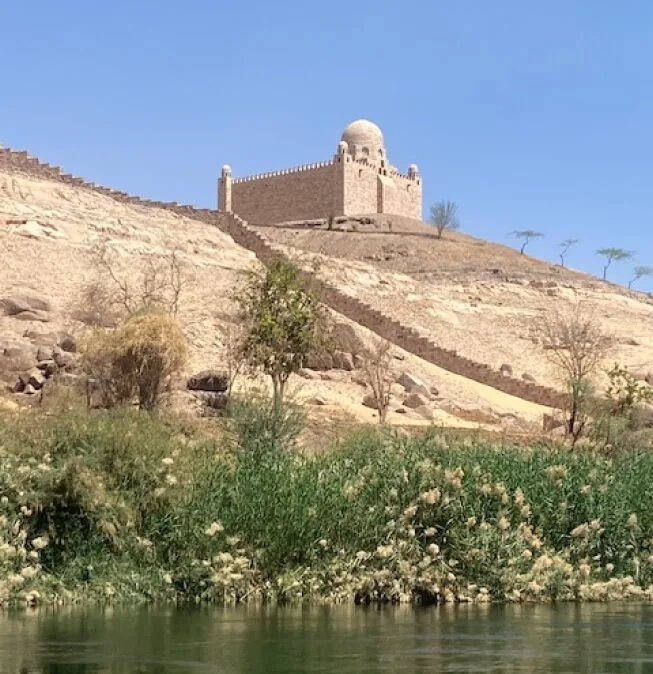 The Aga Khan Mausoleum above the Nile